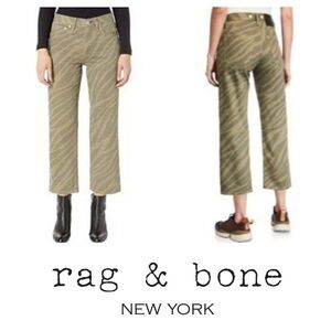 Rag & Bone Maya High Waisted Ankle Zebra Print Jeans in Size 28